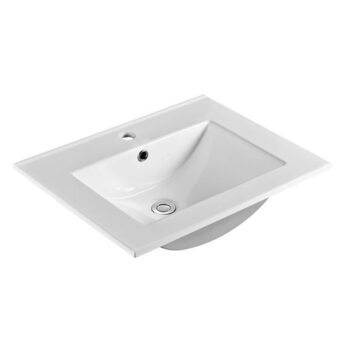 Mereo Bino, kúpeľňová skrinka s keramickým umývadlom 61 cm, biela CN660