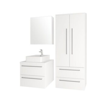 Mereo Bino, kúpeľňová skrinka s keramickým umývadlom 61 cm, biela CN660