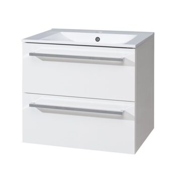 Mereo Bino, kúpeľňová skrinka s keramickým umývadlom 61 cm, biela CN660