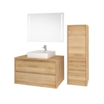 Mereo Opto, kúpeľňová skrinka s keramickým umývadlom 121 cm, biela CN913