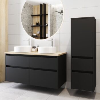 Mereo Opto, kúpeľňová skrinka s keramickým umývadlom 121 cm, biela CN913