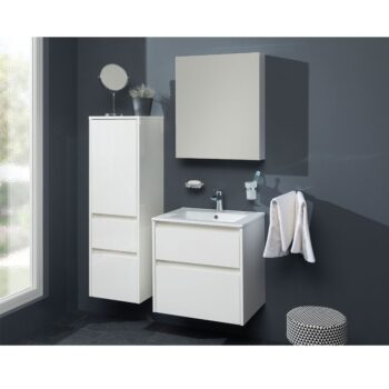 Mereo Opto, kúpeľňová skrinka s keramickým umývadlom 61cm, biela CN910