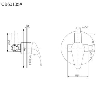 Mereo Podomietková batéria s bidetovou sprchou, Sonáta CB60105BS