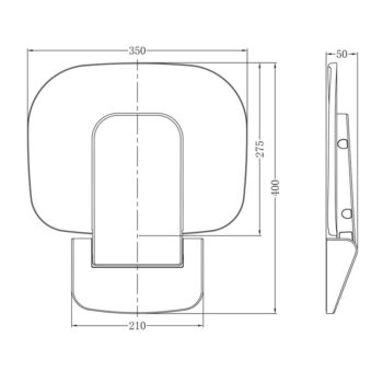 Mereo Sedátko do sprchy, duroplast, čierne CSS121B