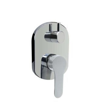 Mereo Sprchová podomietková batéria s prepínačom, Zuna, Mbox, oválny kryt, chróm CB60106ZB