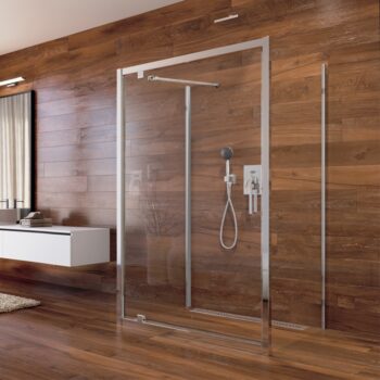 Mereo Sprchovací kút Lima, obdĺžnik do priestoru U, pivotový, 100x80x100 cm, chróm ALU, sklo Point CK87882K