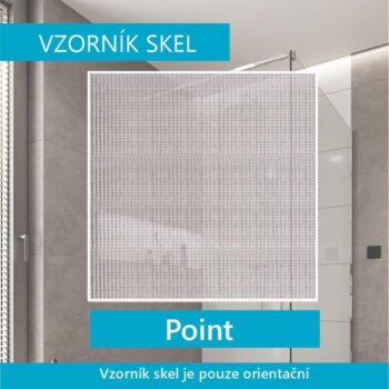 Mereo Sprchové dvere, Lima, dvojdielne, zasúvacie, 100x190 cm, chróm ALU, sklo Point CK80402K