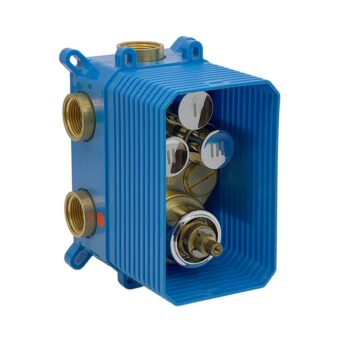 Mereo Termostatická podomietková tlačidlová batéria - 3-cestná - oválny kryt CB60157TB