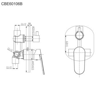 Mereo Vaňový set s dvojcestnou podomietkovú batérií CB650VV1