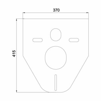 Mereo WC set - Rimless WC, modul na zamurovanie, biele oválne tlačidlo MM01SETR