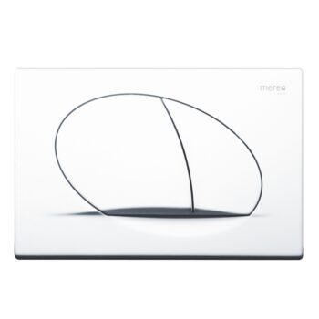 Mereo WC set - Rimless WC, modul na zamurovanie, biele oválne tlačidlo MM01SETR