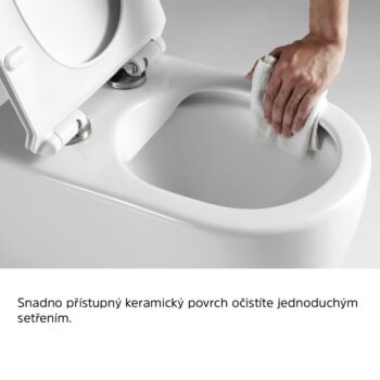 Mereo WC závesné kapotované, RIMLESS, 490x340x350, keramické, vr. sedátka VSD83S