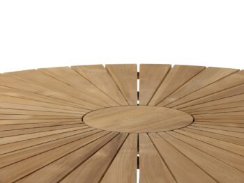 Mexico stôl ø140 cm s teakovou doskou