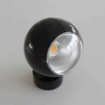 Milan Bo-La nástenná lampa, okrúhly držiak, čierna