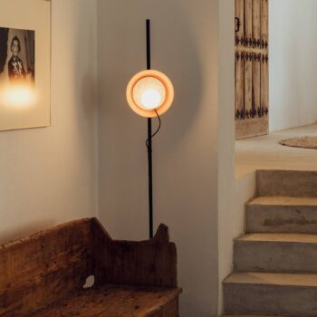 Milan Drôtová stojacia lampa Ø 24 cm medená metalická/antracitová