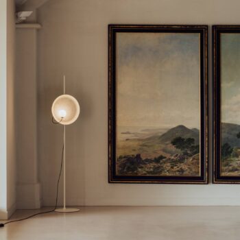 Milan Drôtová stojacia lampa Ø 38 cm farba norka