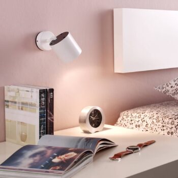 Milan Kronn, výkyvné nástenné svietidlo, biele