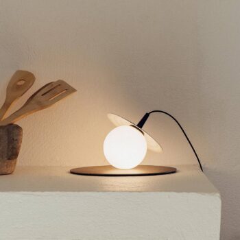 Milan Symphony stolová lampa bez rámu, antracit