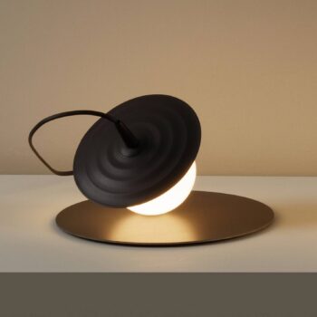 Milan Symphony stolová lampa bez rámu, antracit