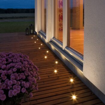 Mini podlahové zapustené LED súprava 6 ks ploché