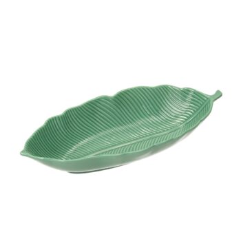 Miska Jungle Leaves light green, 26 x 12 x 5 cm