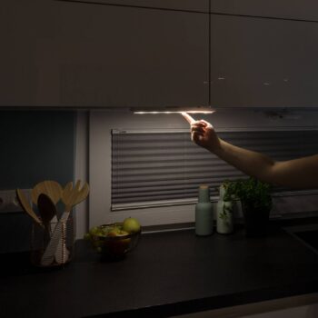 Mobina Push 10 LED dobíjacie svetlo na nábytok, biele, dĺžka 9,7 cm