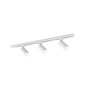Molto Luce LED 3-fázový koľajnicový systém Moove, biely, 3-svetelný.