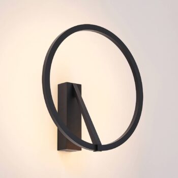 Molto Luce LED nástenné svietidlo Melli SD, čierne, hliník, Ø 33 cm