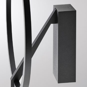Molto Luce LED nástenné svietidlo Melli SD, čierne, hliník, Ø 33 cm