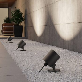 Molto Luce LED vonkajšie reflektory Foris Round F, antracitová farba
