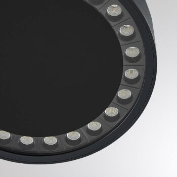 Molto Luce LED vonkajšie stropné svietidlo Nona, Ø 22,8 cm, antracitová