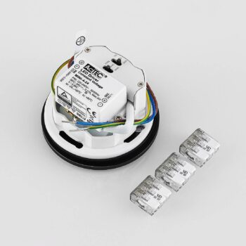 Molto Luce LED vstavané svietidlo Wall 68R Glass IP44 RD, čierna