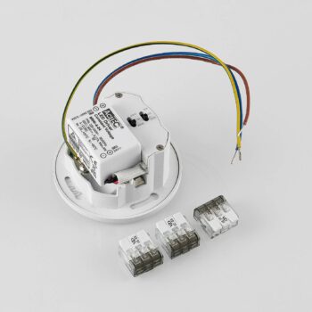 Molto Luce LED vstavané svietidlo Wall 68R IP44 RD, biele, hliník, CCT