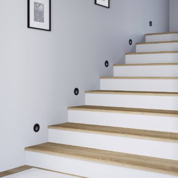 Molto Luce LED vstavané svietidlo Wall 68R RD, hliník, čierna, CCT