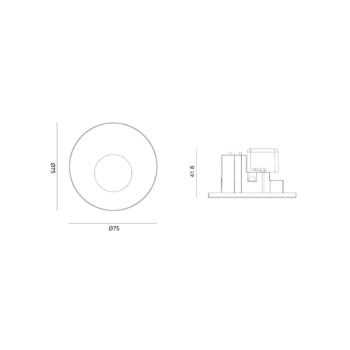 Molto Luce LED vstavané svietidlo Wall 68R SQ, biele, hliník, CCT
