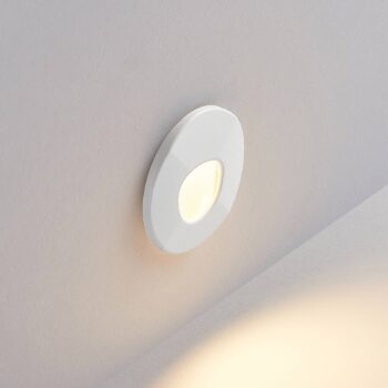 Molto Luce LED vstavané svietidlo Wall 68R Sina IP44 RD, biele, CCT
