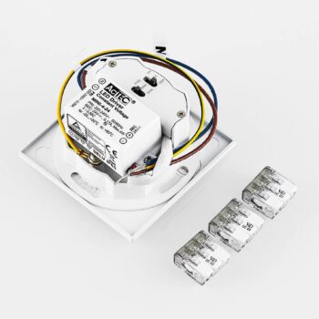Molto Luce LED vstavané svietidlo Wall 68R Sina SQ, biele, hliník, CCT