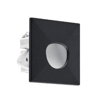 Molto Luce LED vstavané svietidlo Wall 68R Sina SQ, čierna, CCT