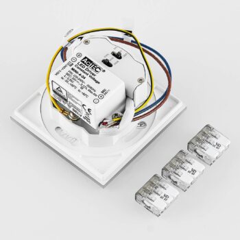 Molto Luce LED vstavané svietidlo Wall R68 Glass SQ, biele, hliník, CCT