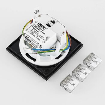 Molto Luce LED vstavané svietidlo Wall R68 Glass SQ, čierna, CCT