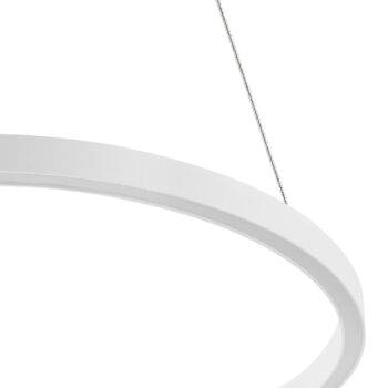 Molto Luce LED závesné svietidlo Perfora, biele, Ø 60 cm, hliník