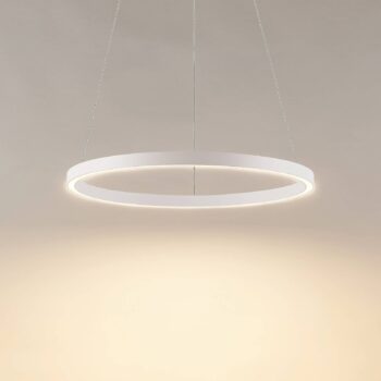 Molto Luce LED závesné svietidlo Perfora, biele, Ø 60 cm, hliník