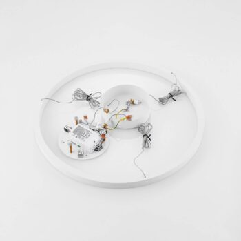 Molto Luce LED závesné svietidlo Perfora, biele, Ø 60 cm, hliník