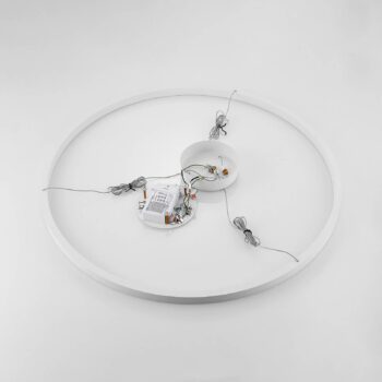 Molto Luce LED závesné svietidlo Perfora, biele, Ø 90 cm, hliník