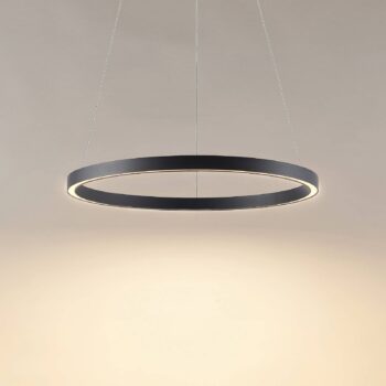 Molto Luce LED závesné svietidlo Perfora, čierna farba, Ø 60 cm, hliník