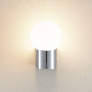 Molto Luce Lanu Okrúhle vonkajšie nástenné svietidlo, chróm, hliník/sklo
