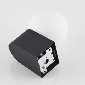 Molto Luce Lanu Okrúhle vonkajšie nástenné svietidlo, čierna farba,