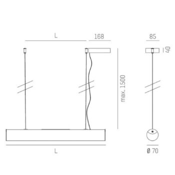 Molto Luce Valo PDI závesné svietidlo 840 DALI 114,6cm