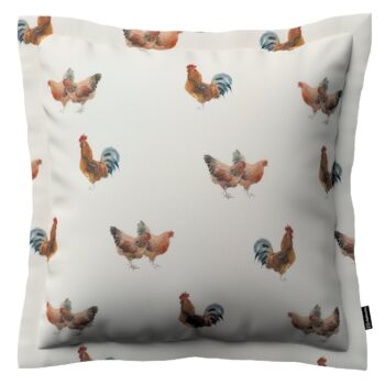 Monika s lemom, hnedé kohúty na krémovom podklade, 45 x 45 cm, Flowers, 141-80