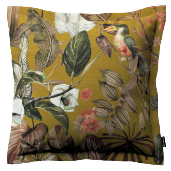 Monika s lemom, kvety na horčicovom podklade, 45 x 45 cm, Abigail, 143-09